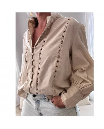 Chemise beige