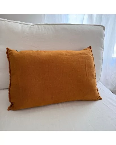 Coussin rectangle en lin...