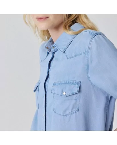 Chemise en jean bleu