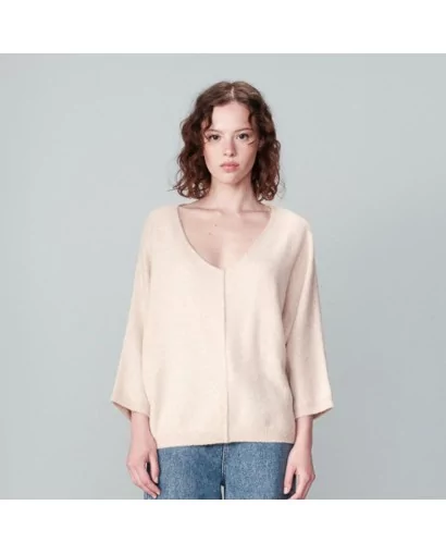 Pull beige col V