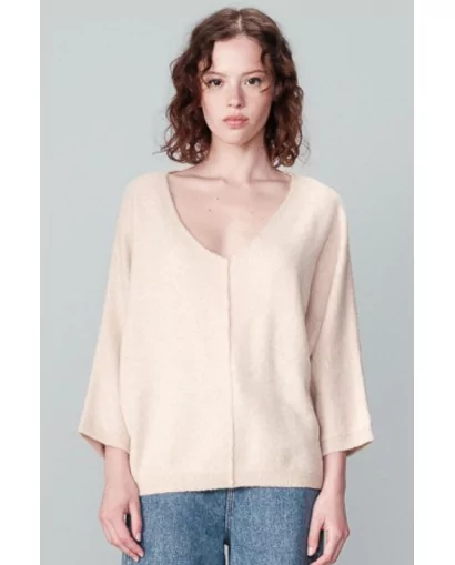 Pull beige col V